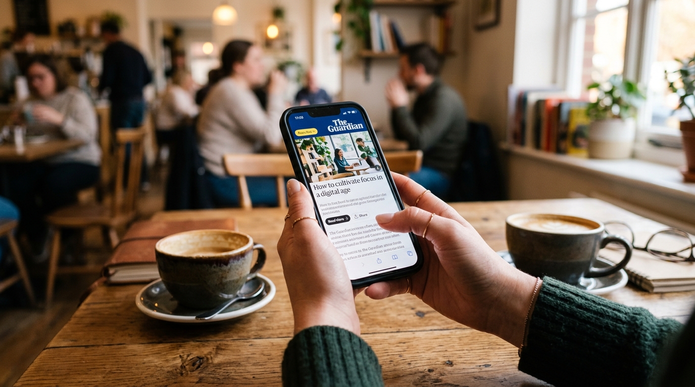 Person browsing content on their phone