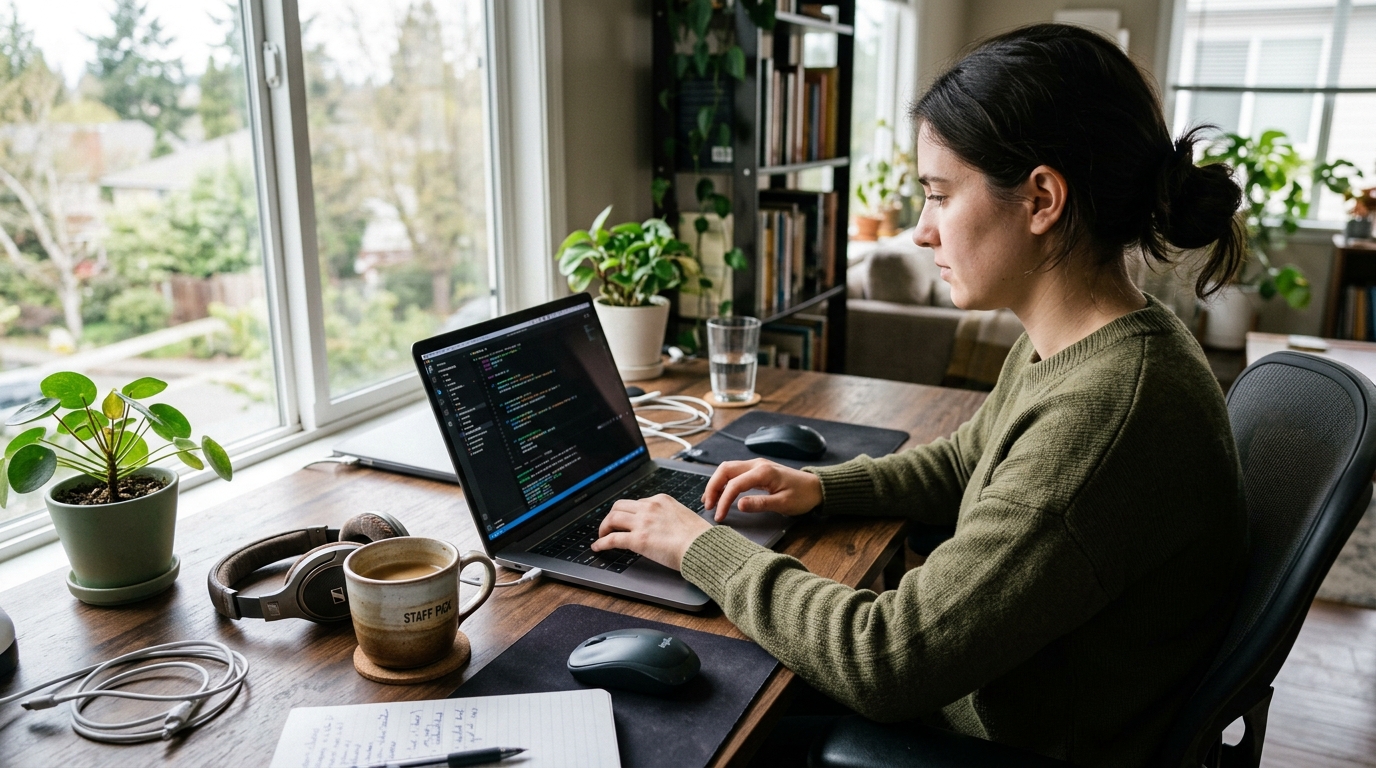 Professional working at a desk